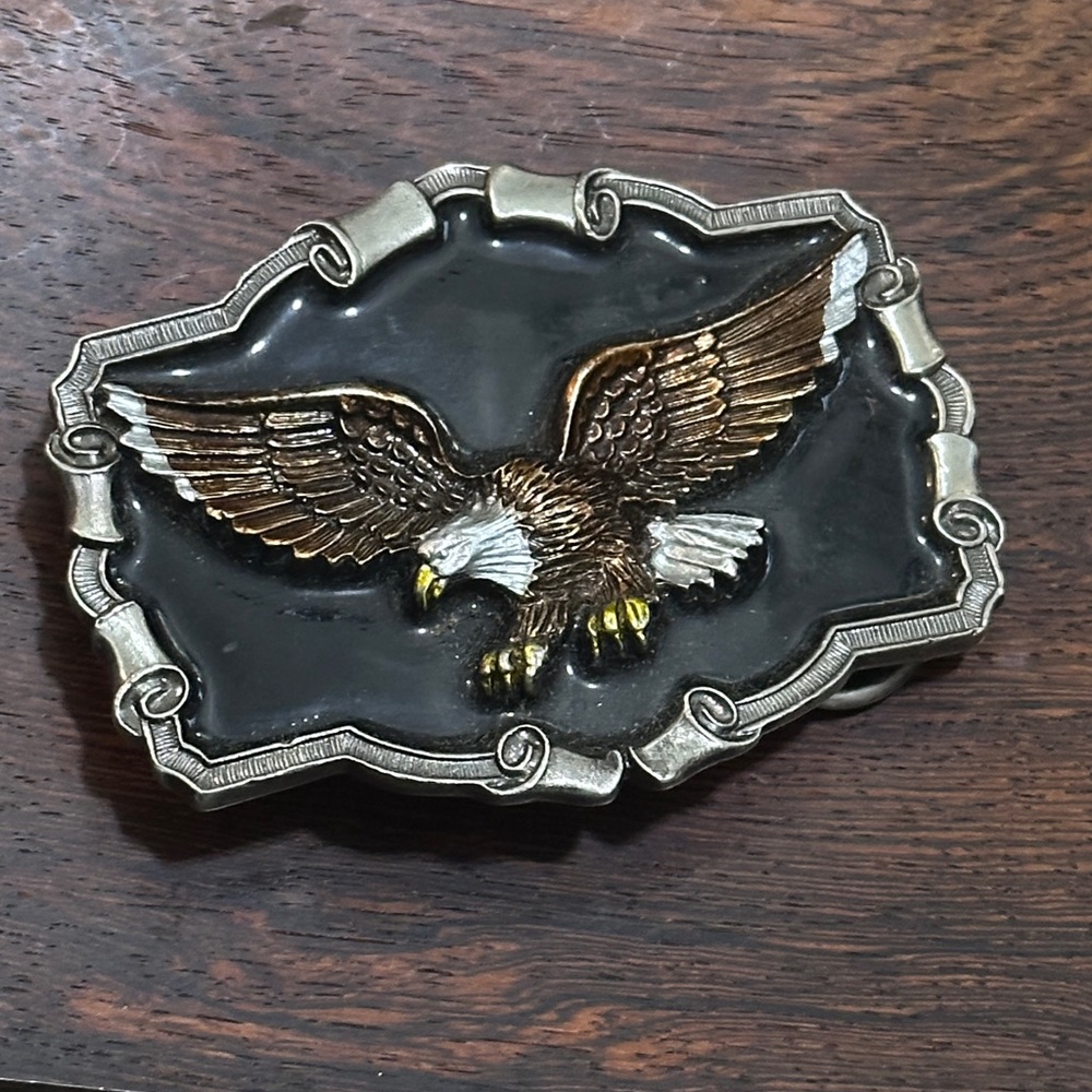 Vintage 1983 Great American Buckle‎ Co. Eagle
Belt Buckle Made In USA